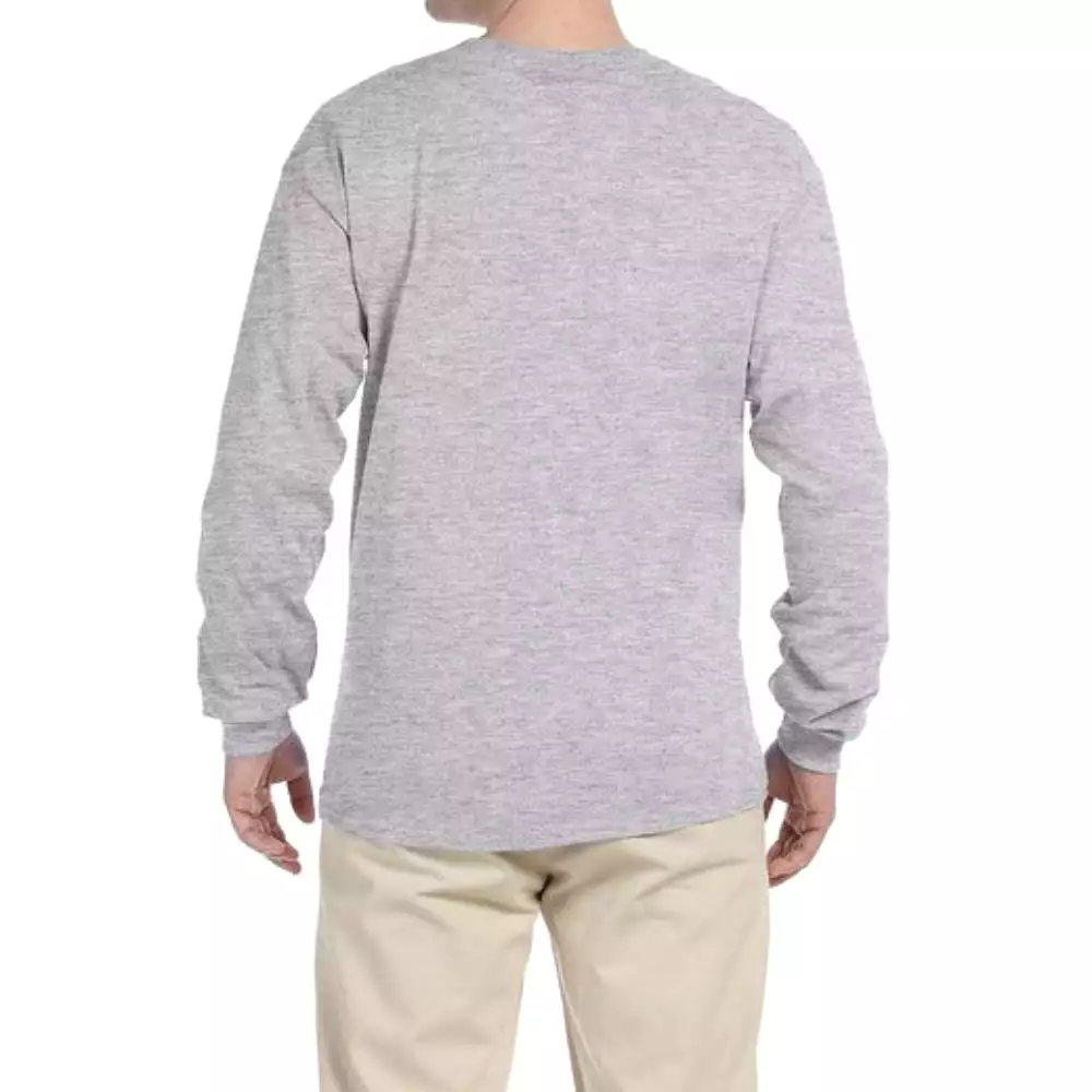 Gildan G240 Men's Ultra Cotton Long-Sleeve T-Shirt - Sport Grey