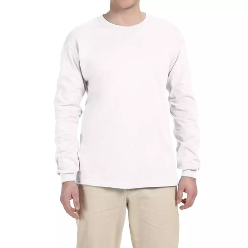 Gildan G240 Men's Ultra Cotton Long-Sleeve T-Shirt - Sport Grey