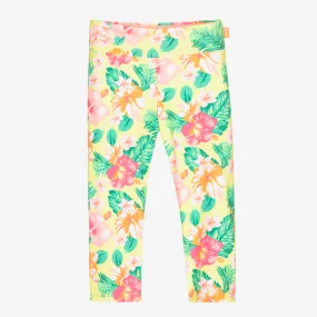 Girls Yellow & Pink Leggings