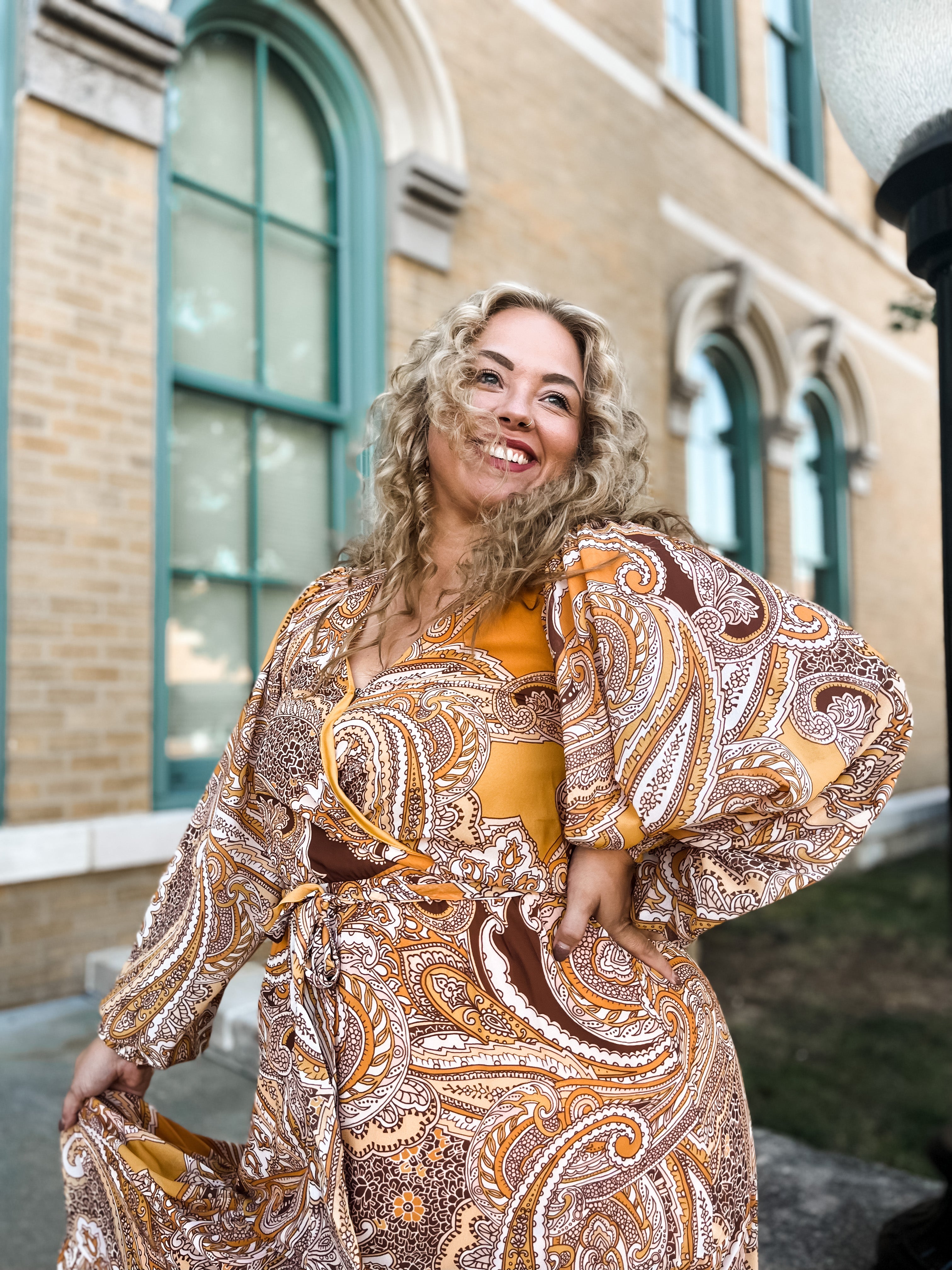 Glamorous In Gold Maxi Dress