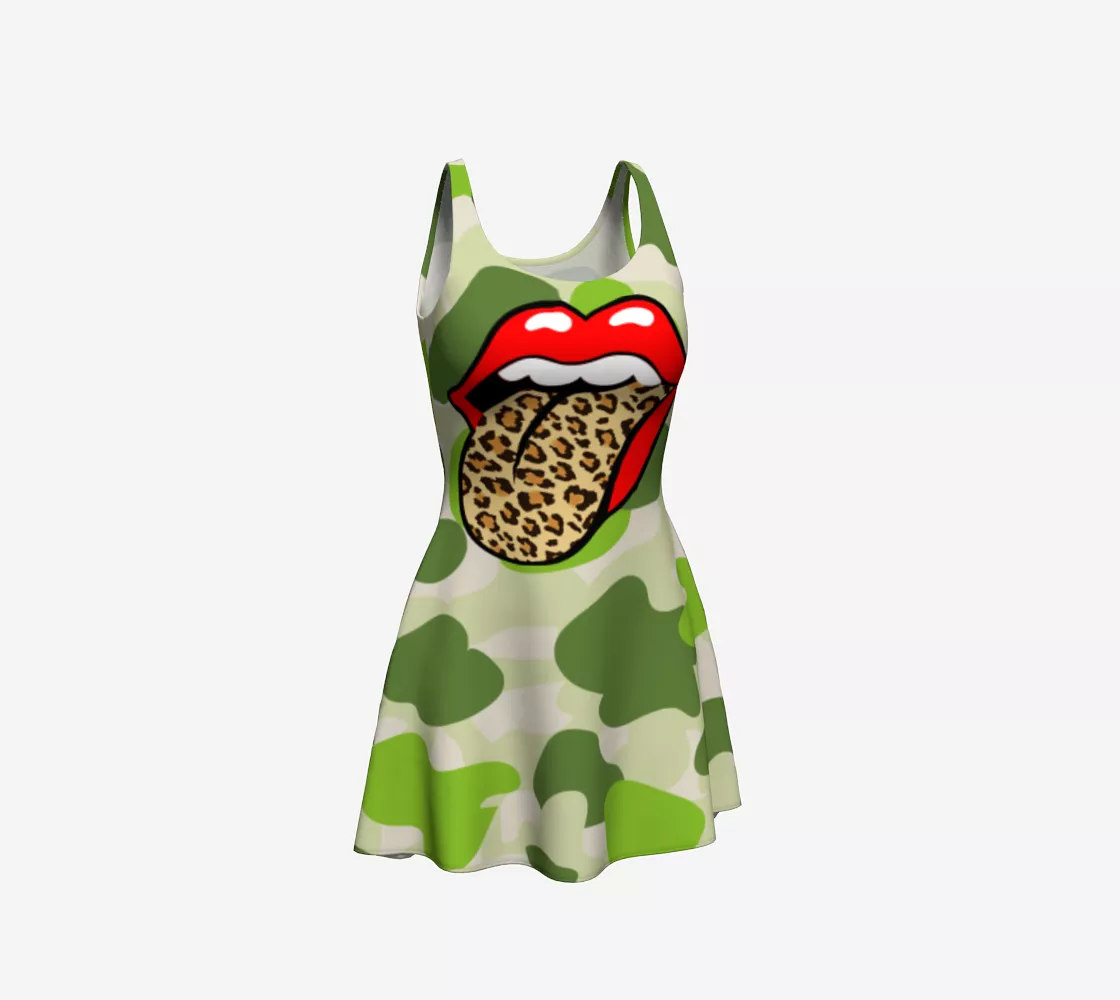 Green Apple Leopard Dress