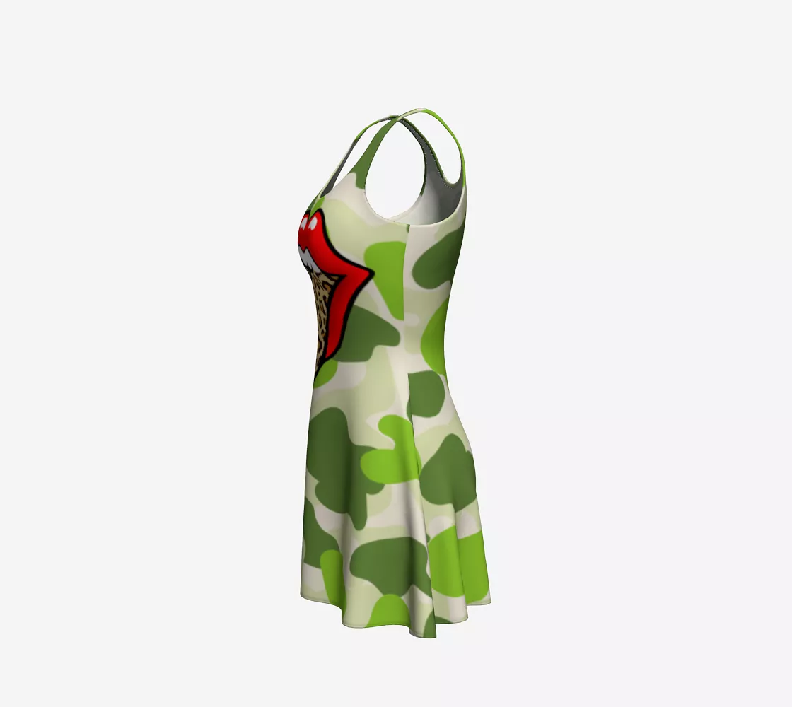 Green Apple Leopard Dress