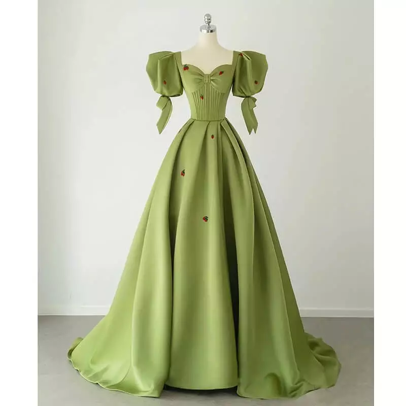 Green evening dress Princess Dress by9091