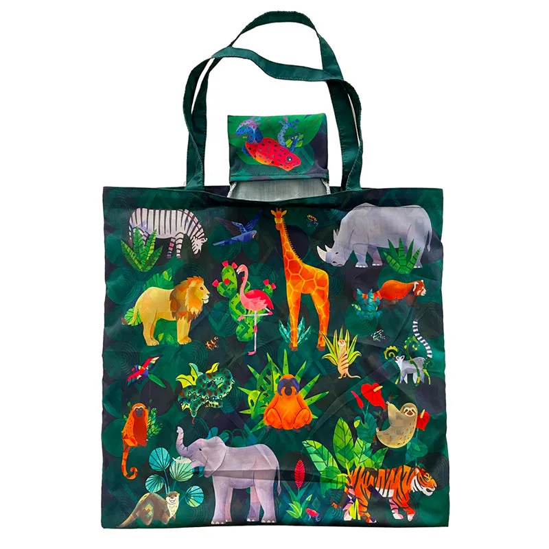 Handy Foldable Shopping Bag - Animal Kingdom FBAG29