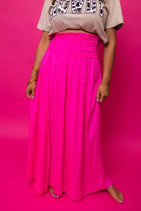 Hot Pink Maxi Skirt