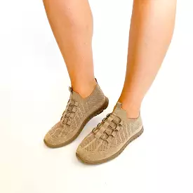 Hush Puppies taupe nansia slip on sneaker