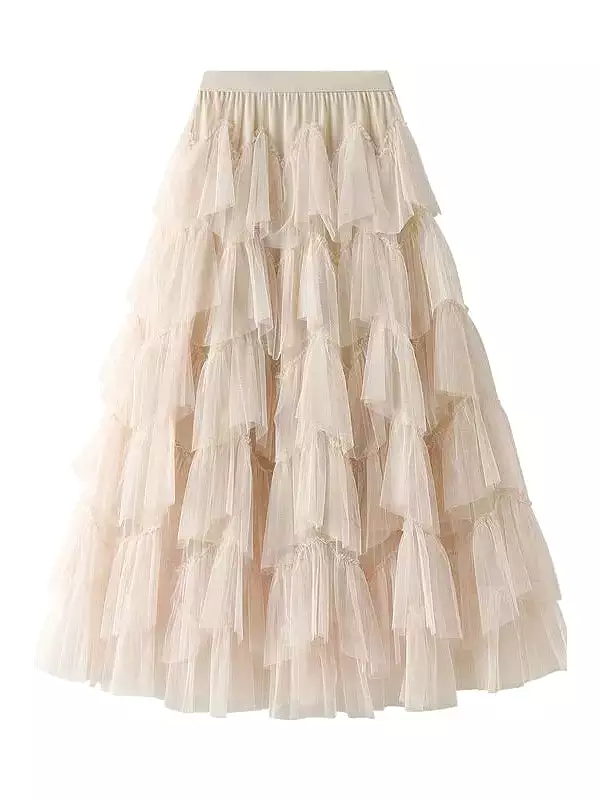 I Feel Pretty Chiffon Midi Skirt