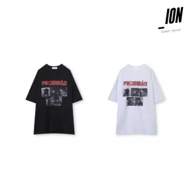 IONSEOUL  |Unisex Street Style Plain Oversized Logo T-Shirts