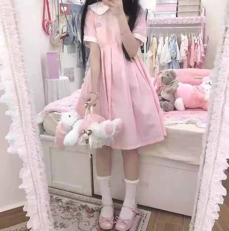 Japanese cute pastel melody & cinna dress BY6010