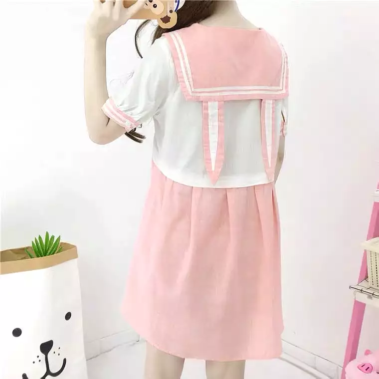 JAPANESE LOLITA CUTE BUNNY EARS DRESS BY50081