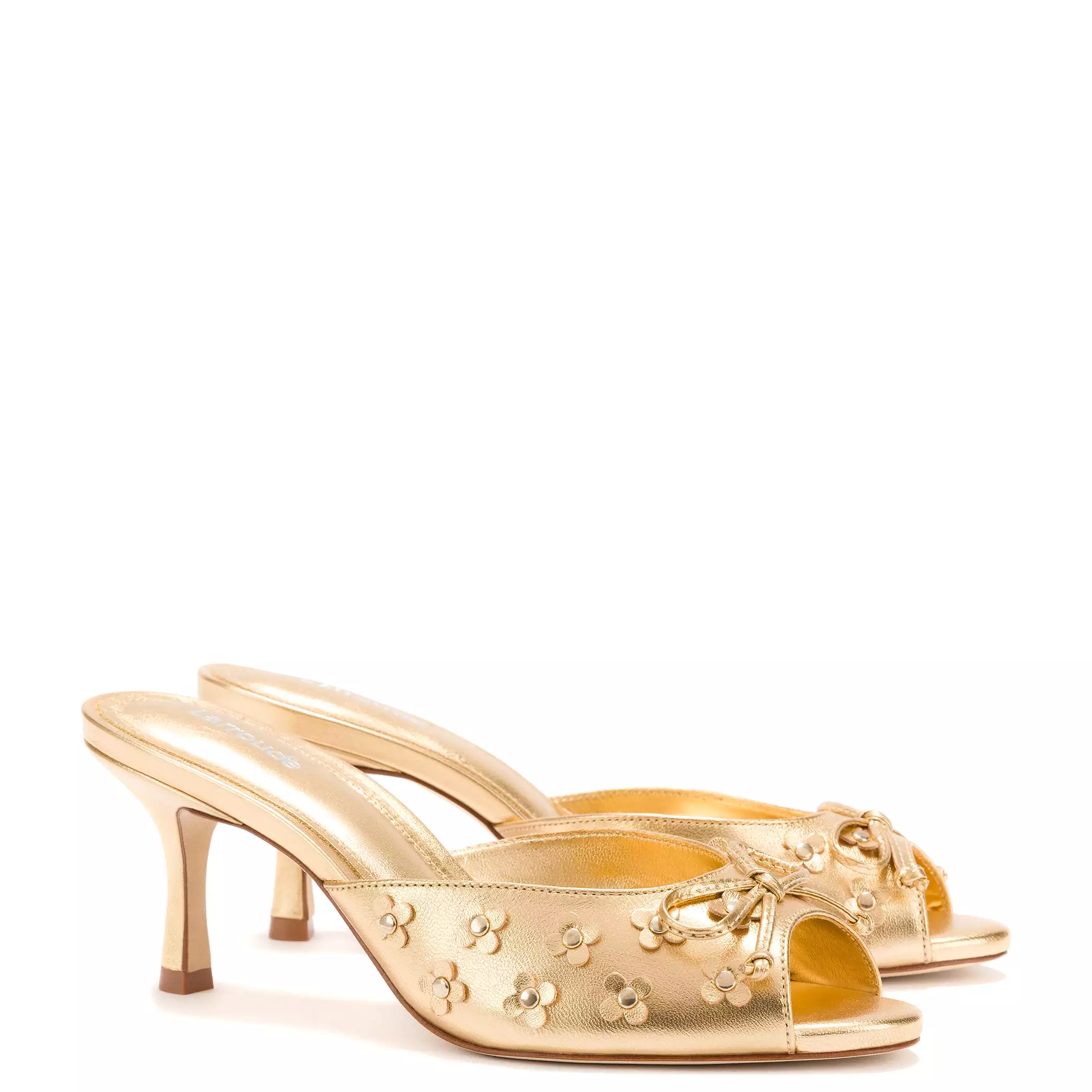 Jasmine Mule In Gold Metallic Leather