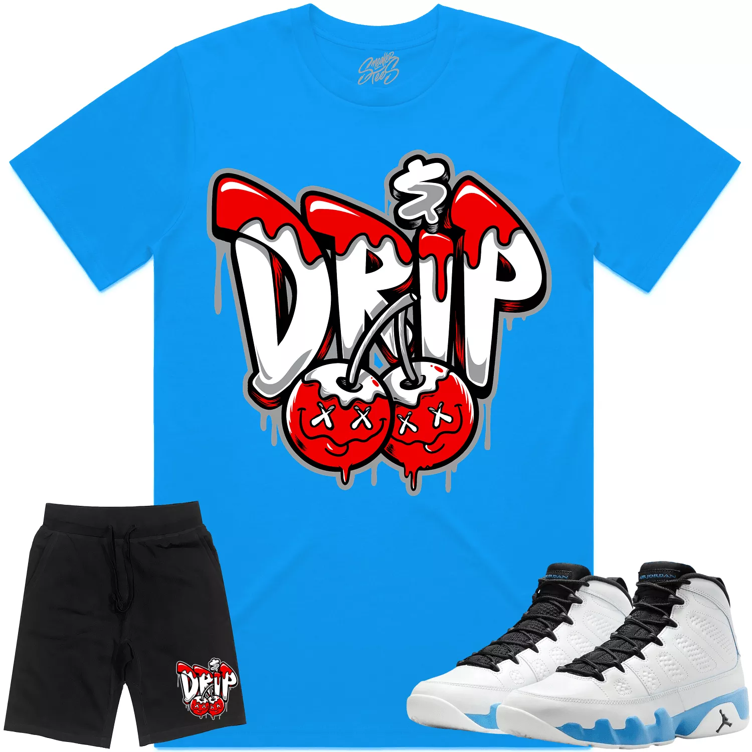 Jordan 9 Powder Blue 9s Sneaker Outfit - RED MONEY DRIP