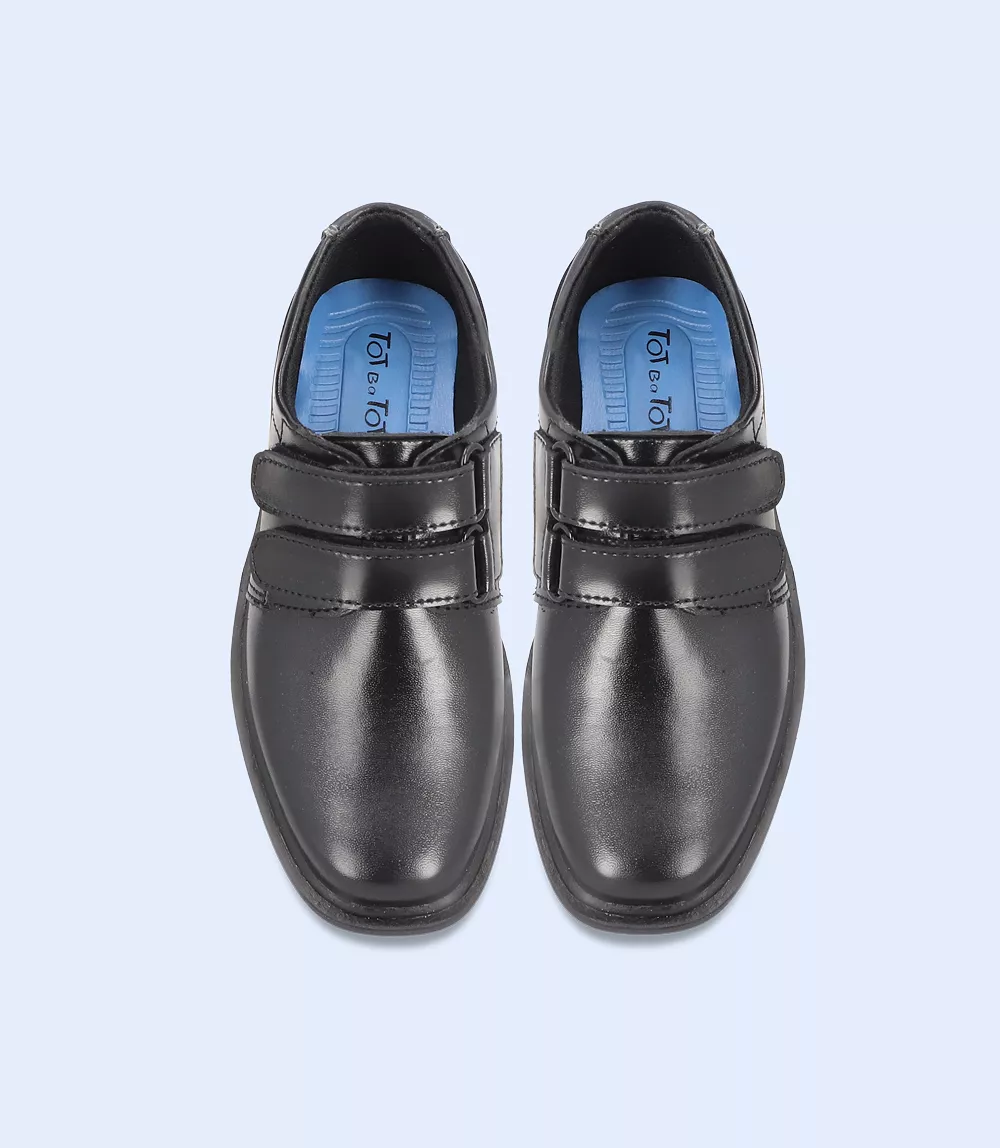 KB0043-BLACK-Boys Casual School Shoes