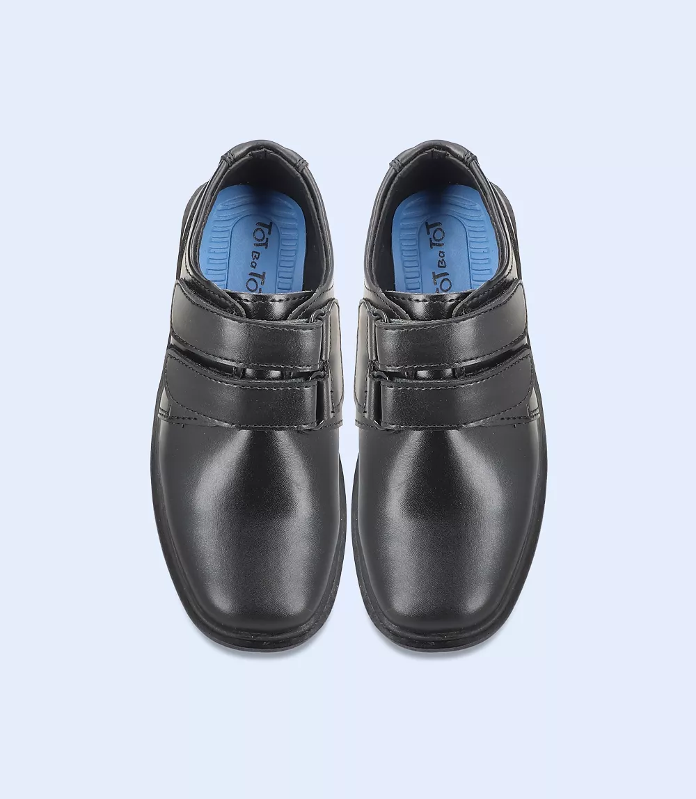 KB0150-BLACK-School Shoes for Boys