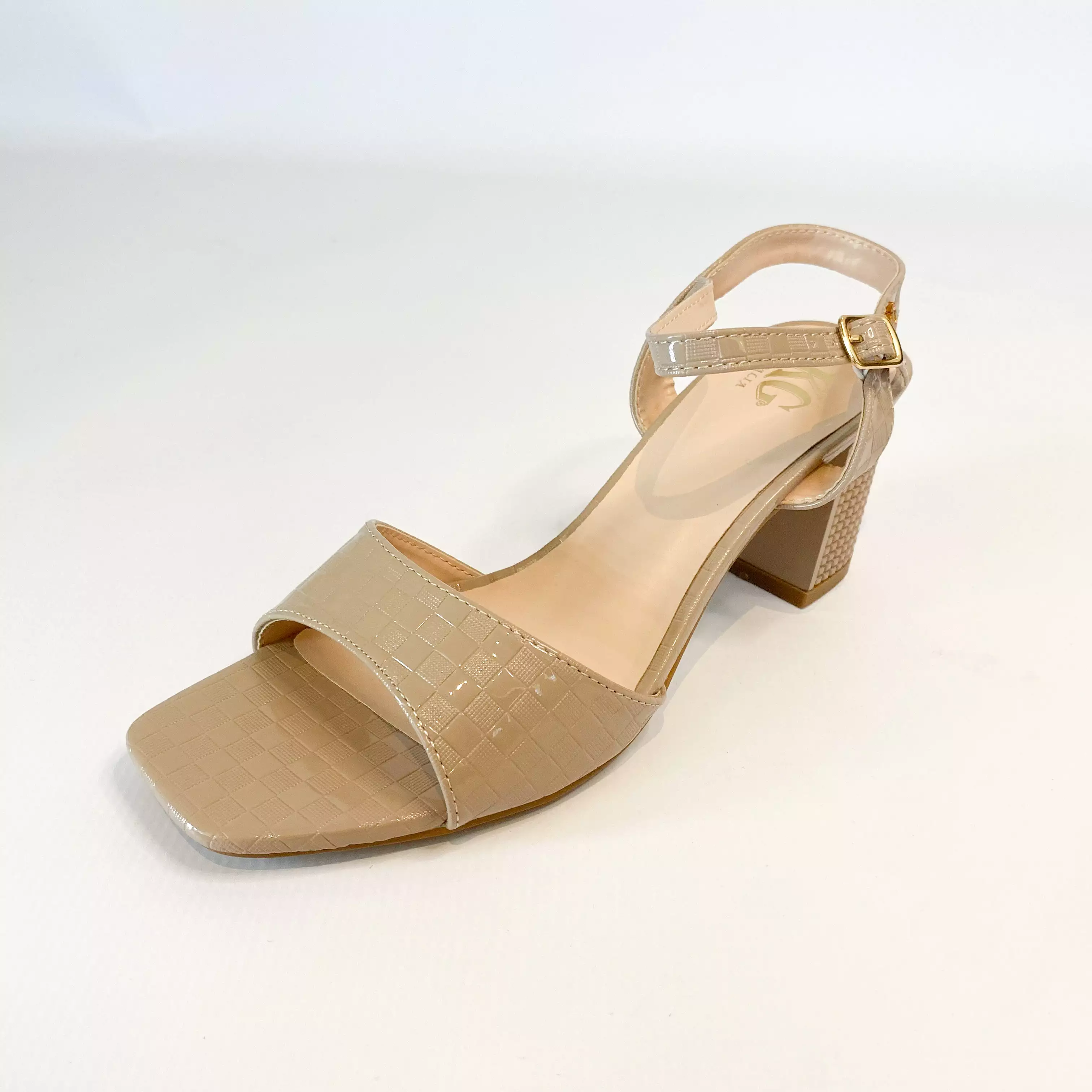 KG beige block heel sandal