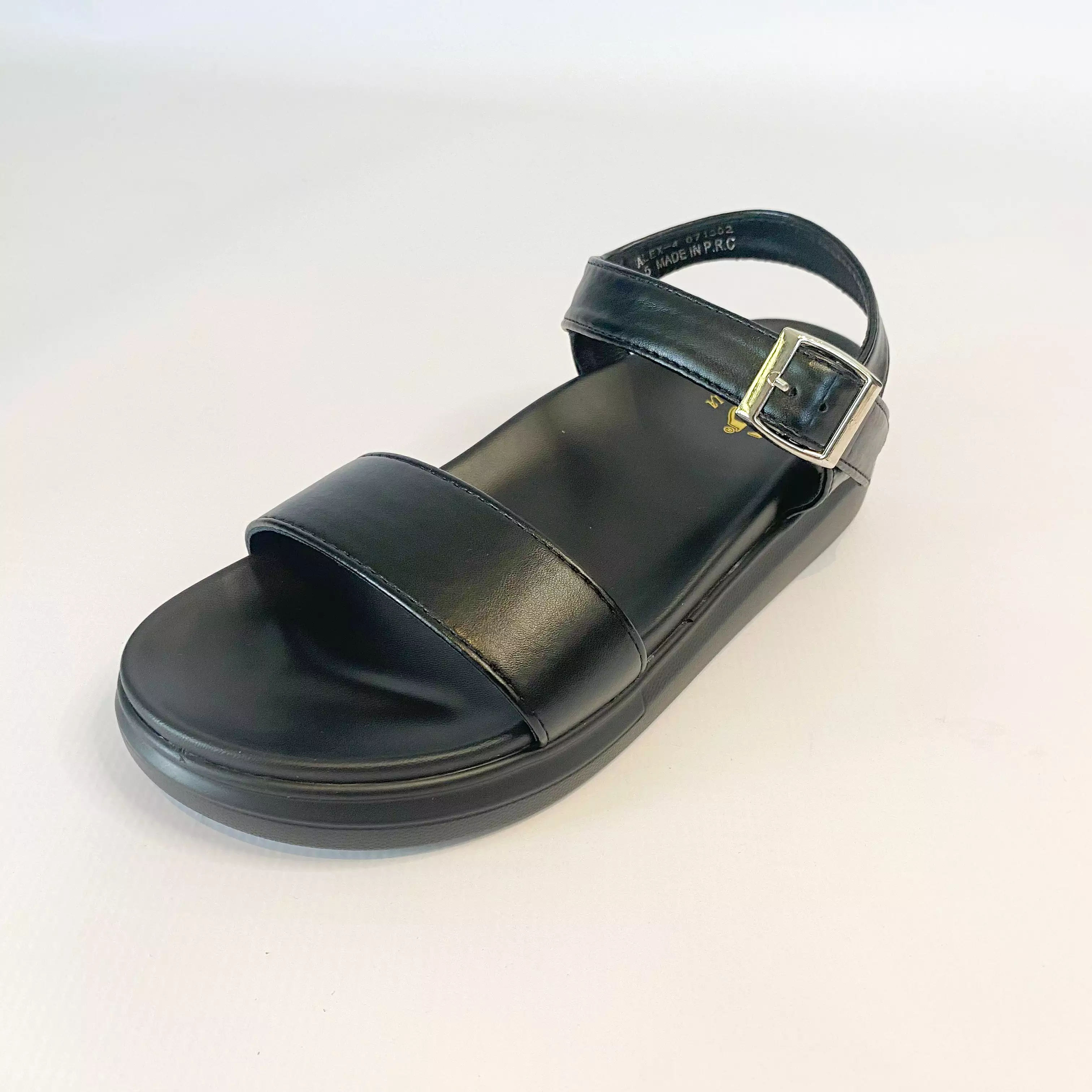 KG black ankle strap sandal