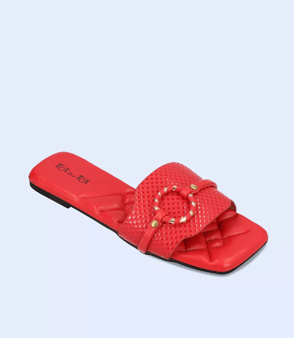 KG0031-RED-Girls Casual Slipper