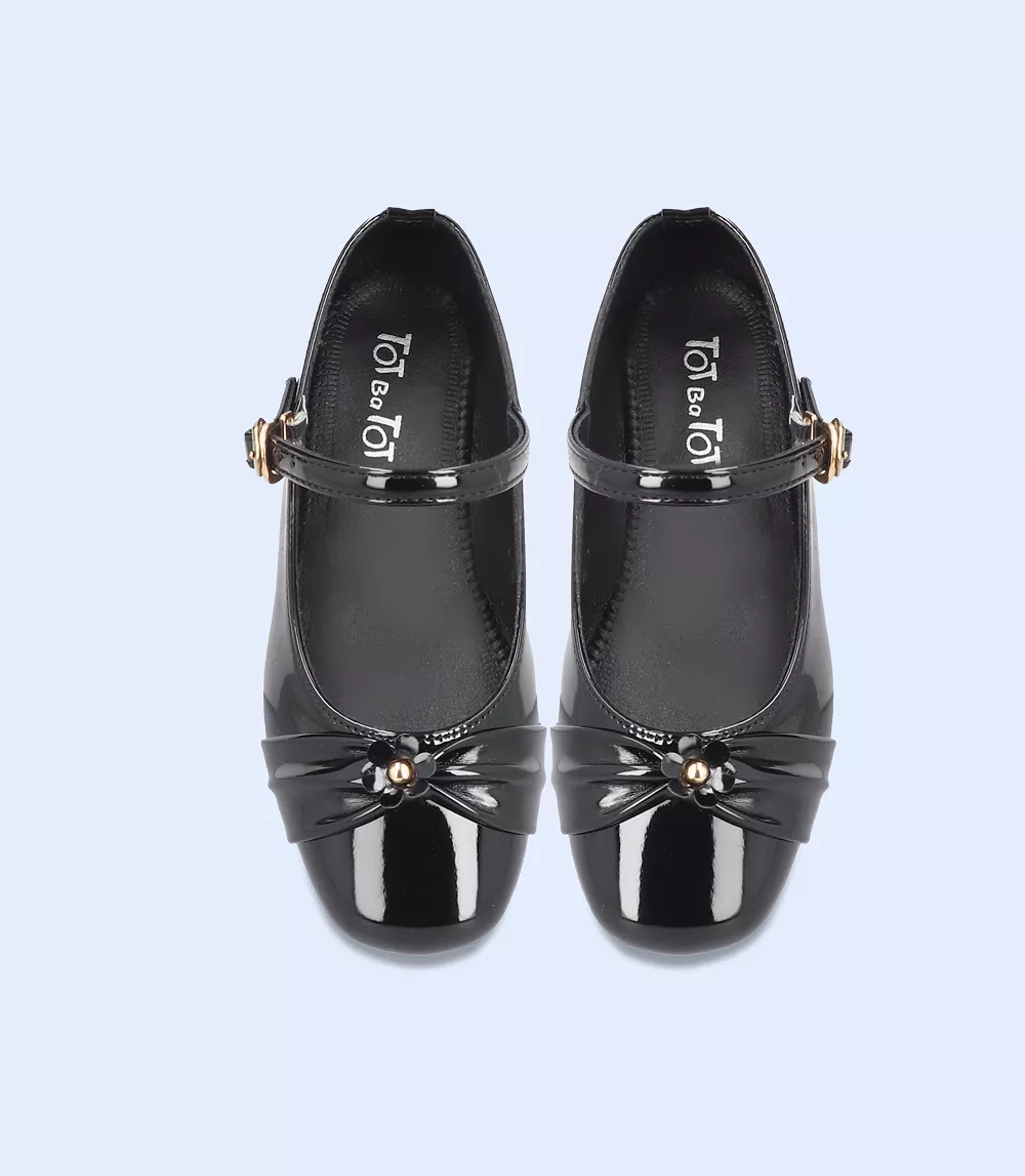 KG0045-BLACK-Girls Casual School Shoes