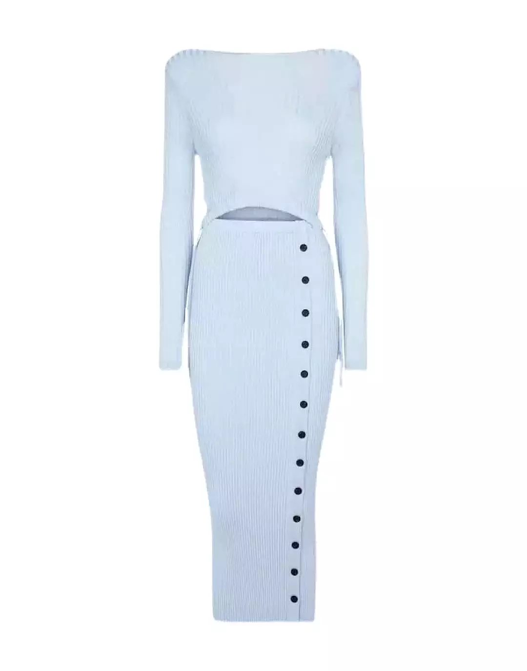 Knitted Slim Cut Cut Out Dress