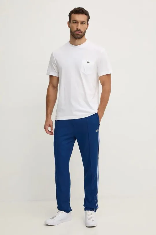 Lacoste joggers navy blue color smooth