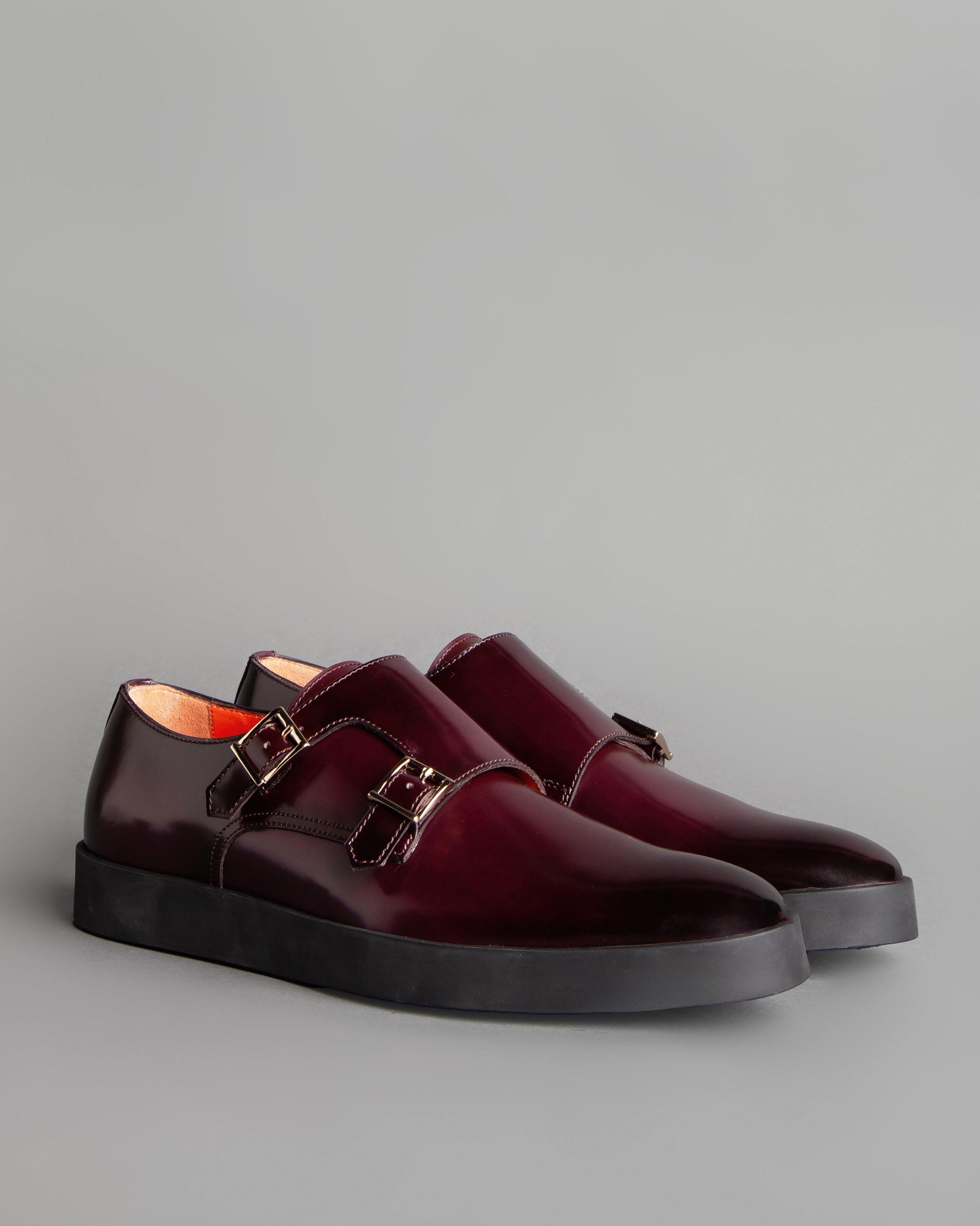 Leather Double-Buckle Shoe