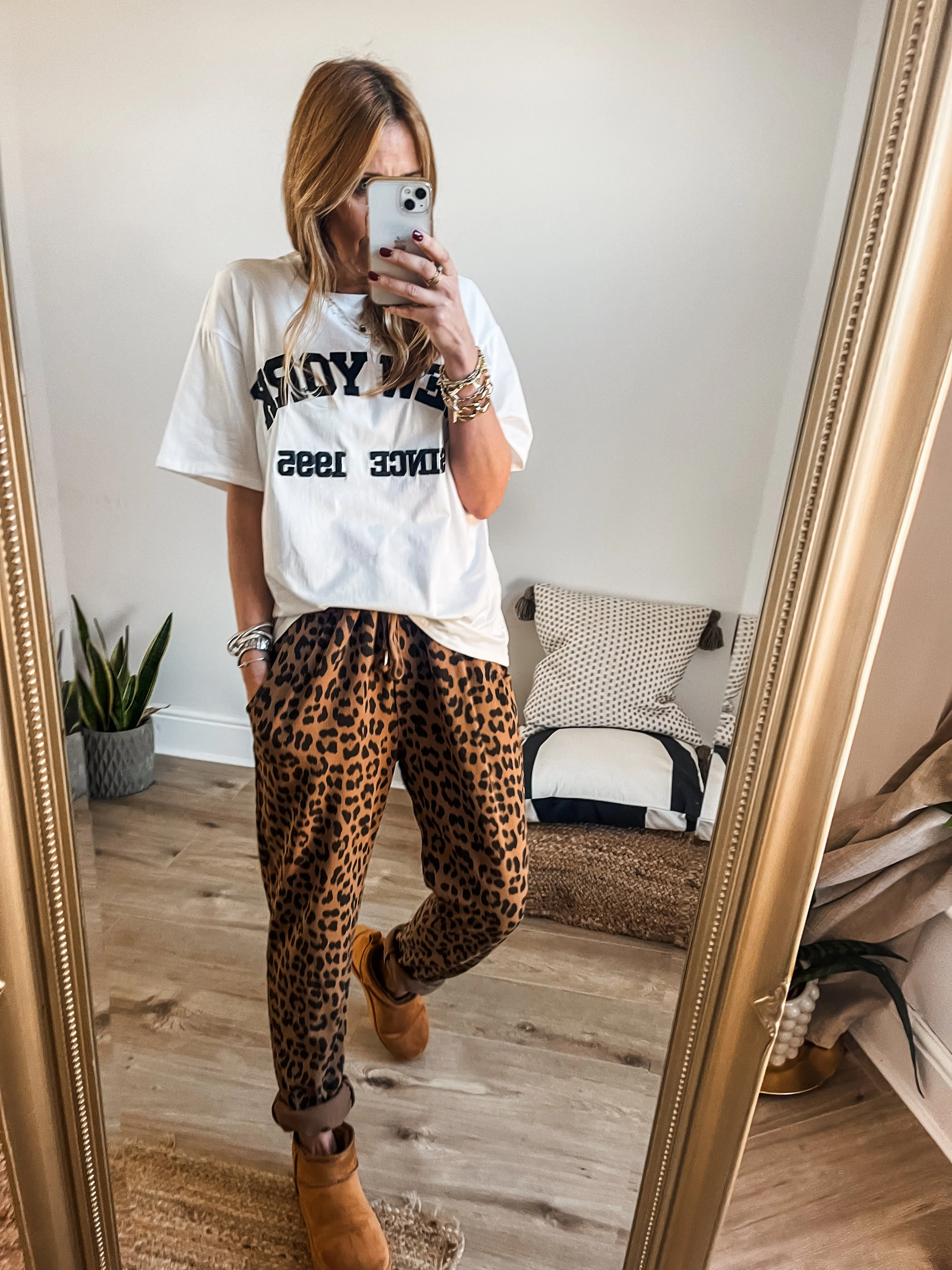 Leopard Joggers & T-Shirt Bundle - Size UK8-UK16