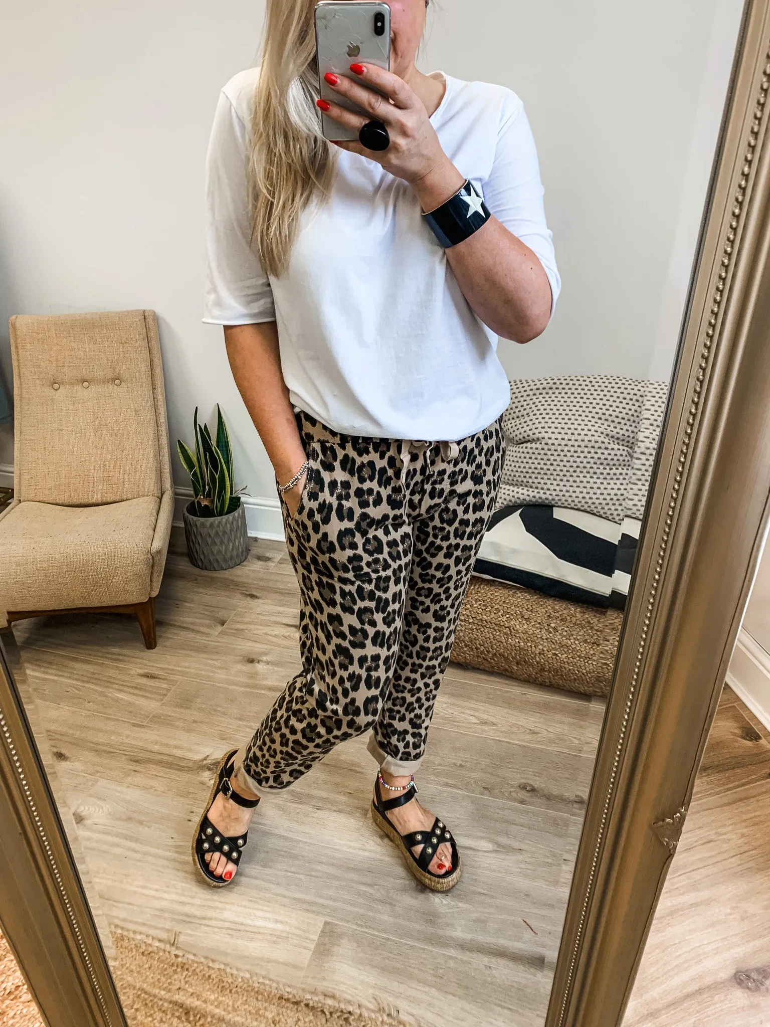 Leopard Joggers & T-Shirt Bundle - Size UK8-UK16