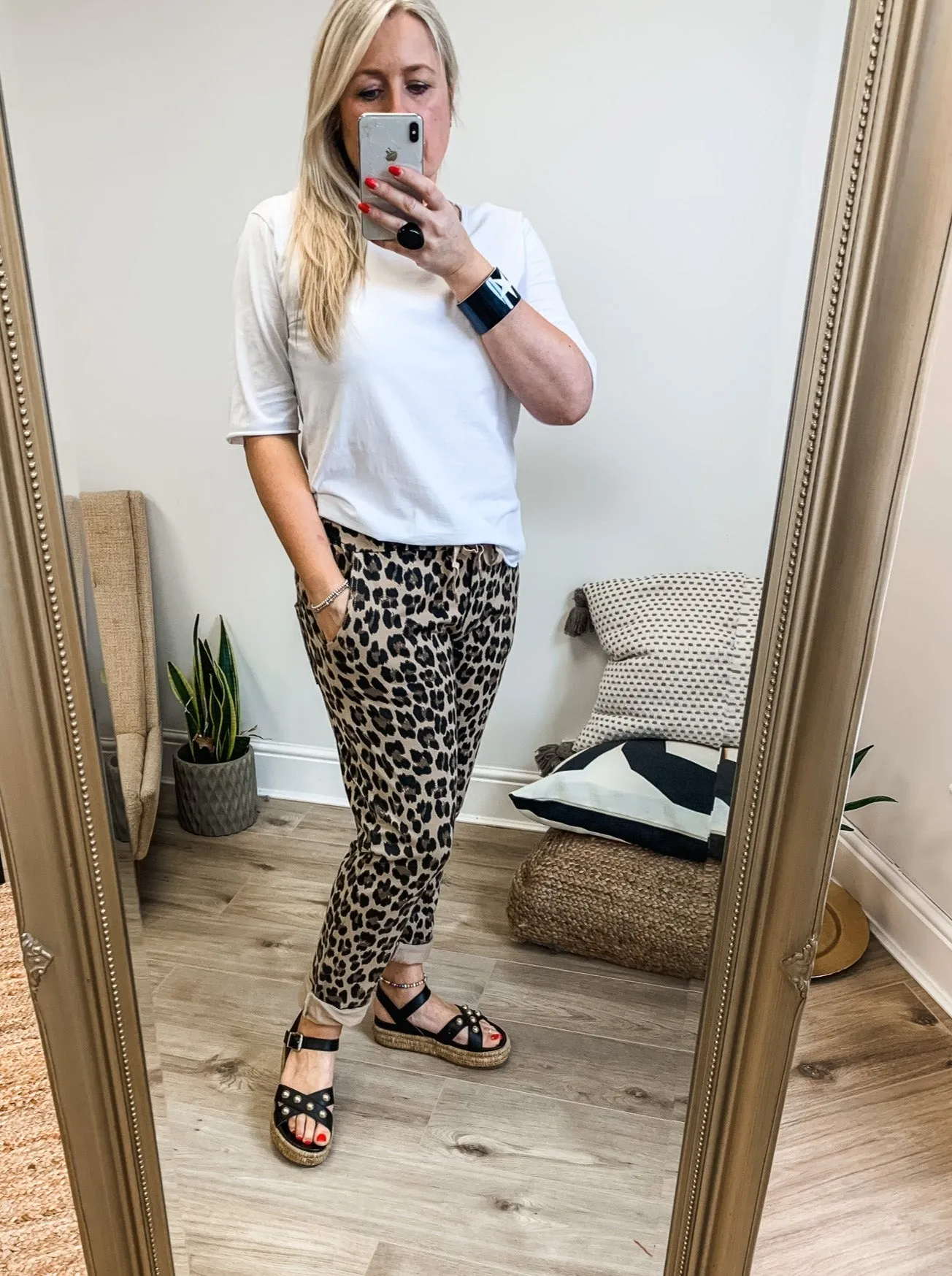 Leopard Joggers & T-Shirt Bundle - Size UK8-UK16