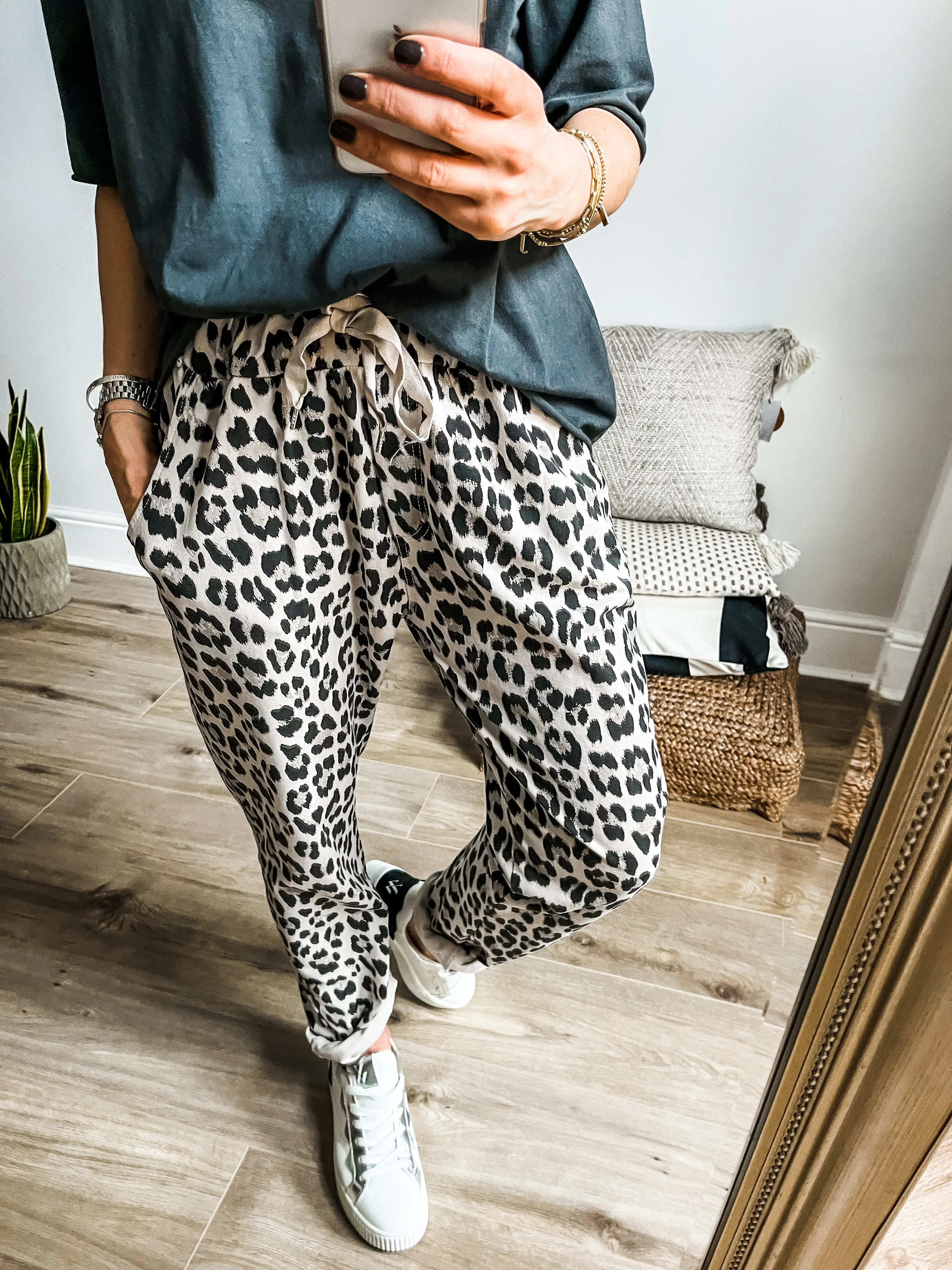 Leopard Joggers & T-Shirt Bundle - Size UK8-UK16