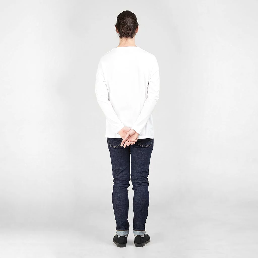 Long Sleeve Pocket T-Shirt | White