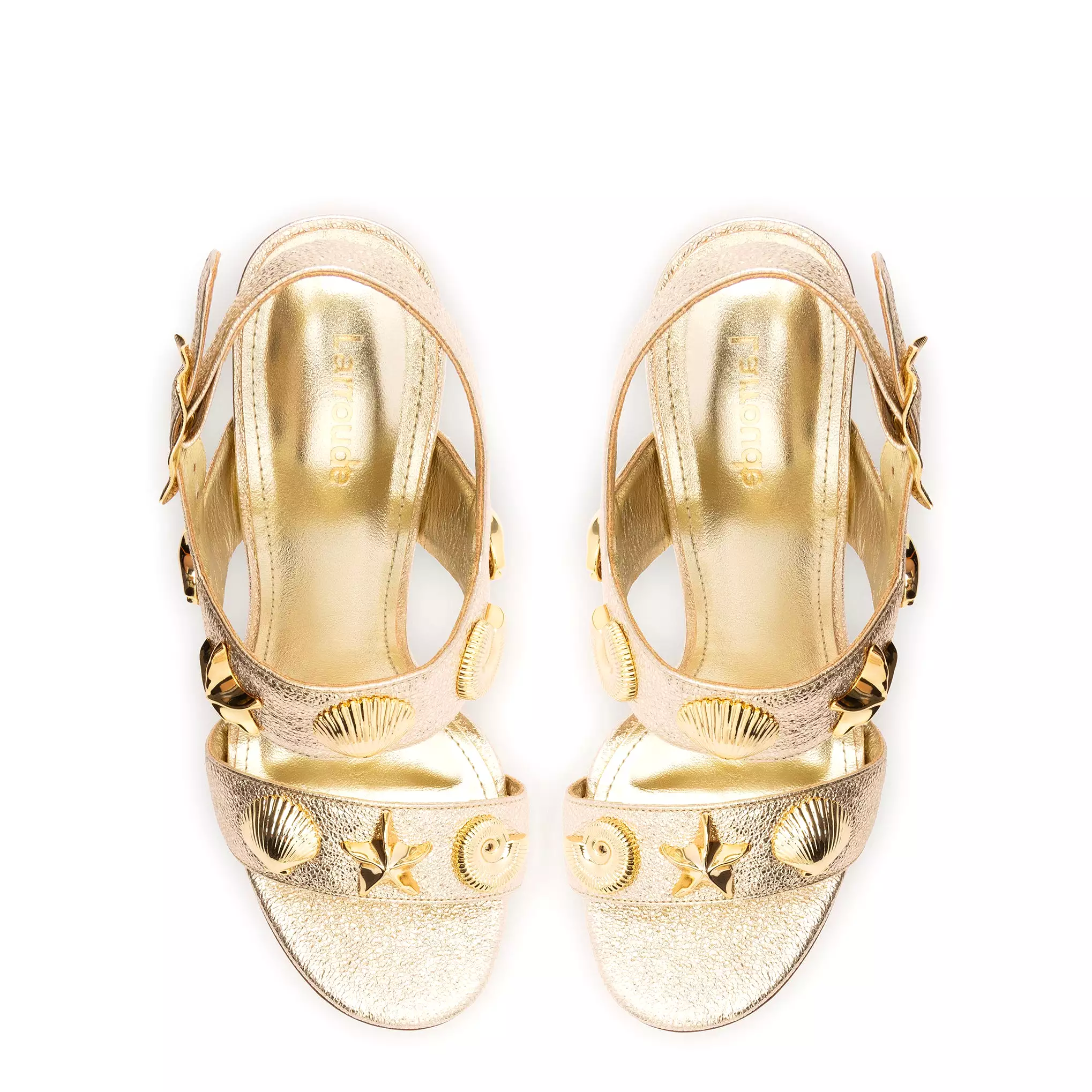 Madison Sandal In Gold Metallic Leather