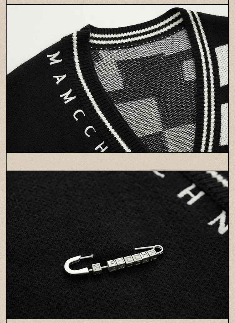 MAMC  |Unisex Street Style Oversized Logo Cardigans