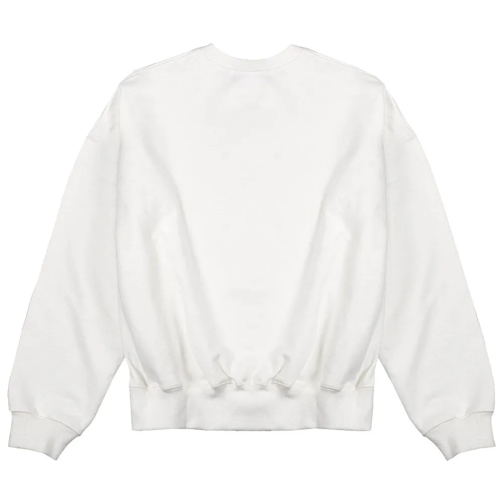 Mardi Mercredi  |Rib Street Style U-Neck Long Sleeves Plain Cotton Oversized