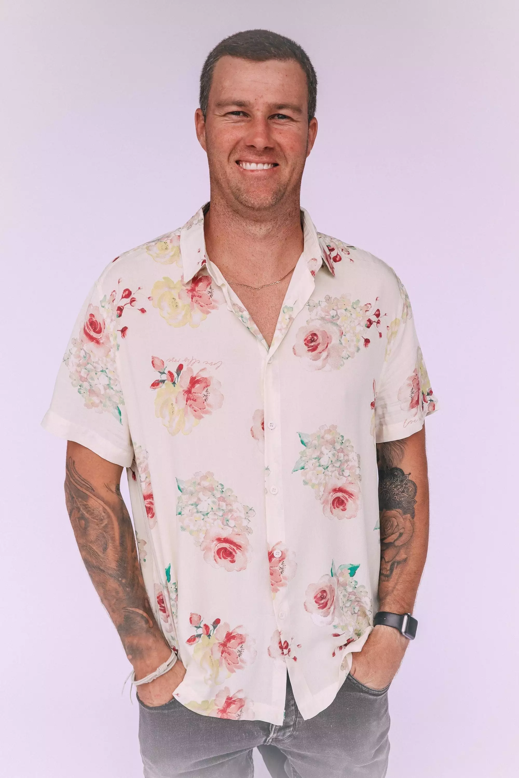 Men's Button Up Shirt - Exclusive Floral Dream