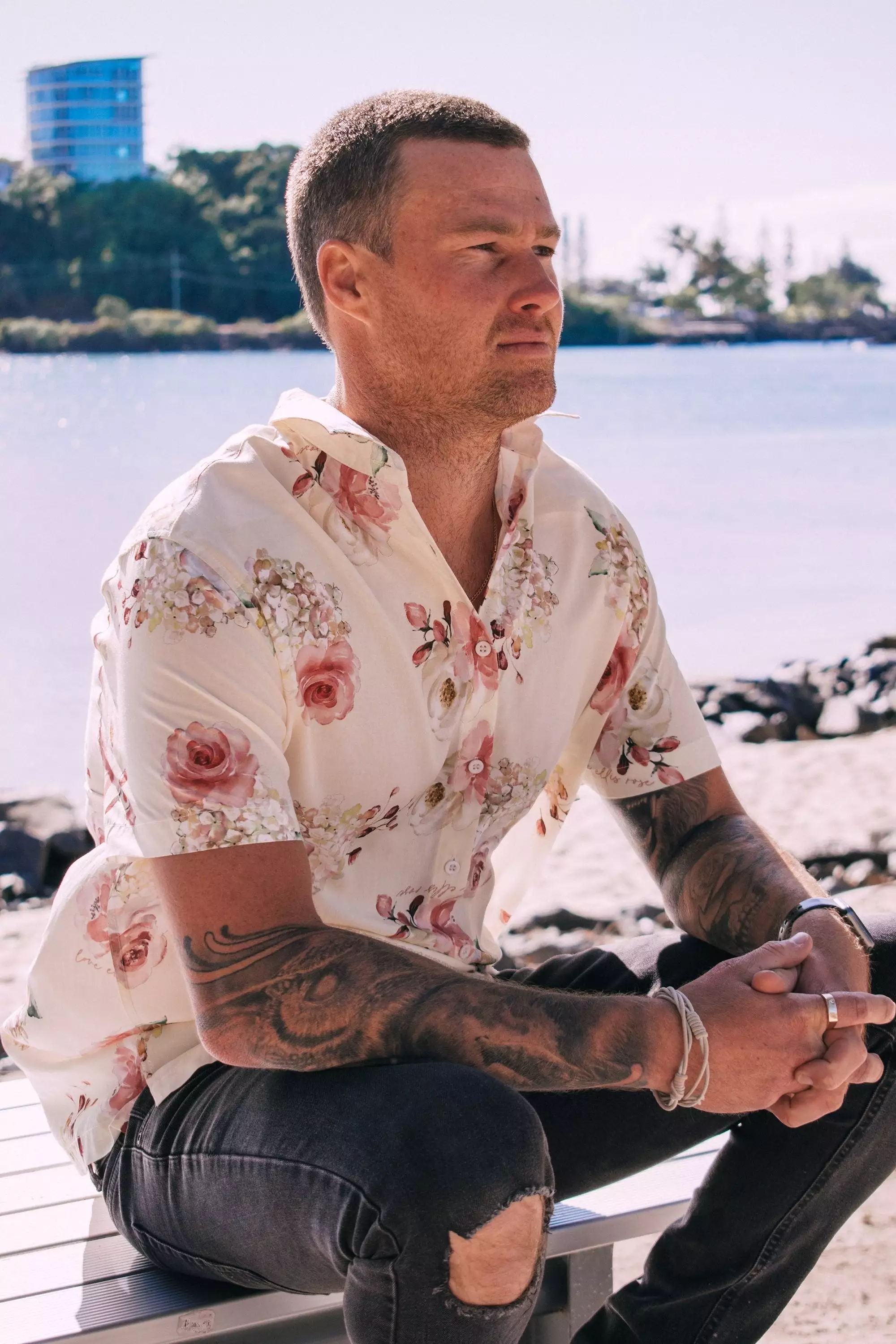 Men's Button Up Shirt - Exclusive Floral Dream