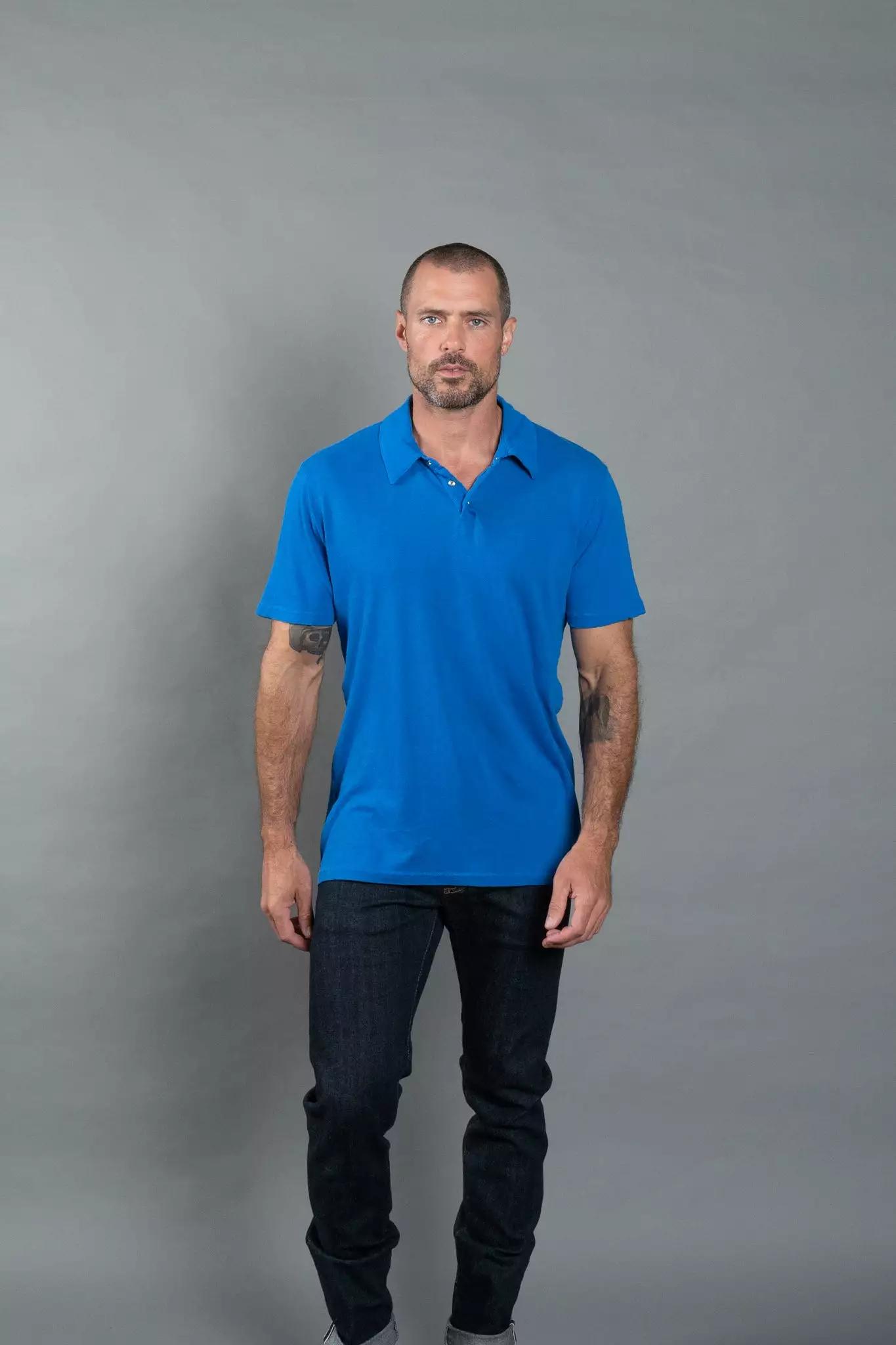 Men's Cotton Linen Polo Shirt