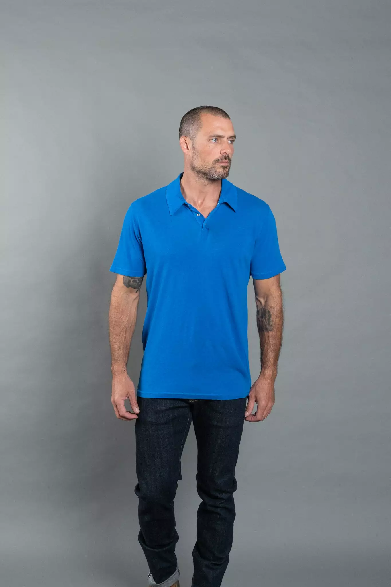 Men's Cotton Linen Polo Shirt