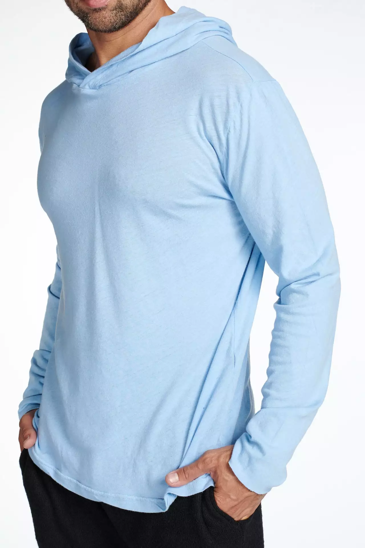 Men's Linen Blend Long Sleeve Hoodie