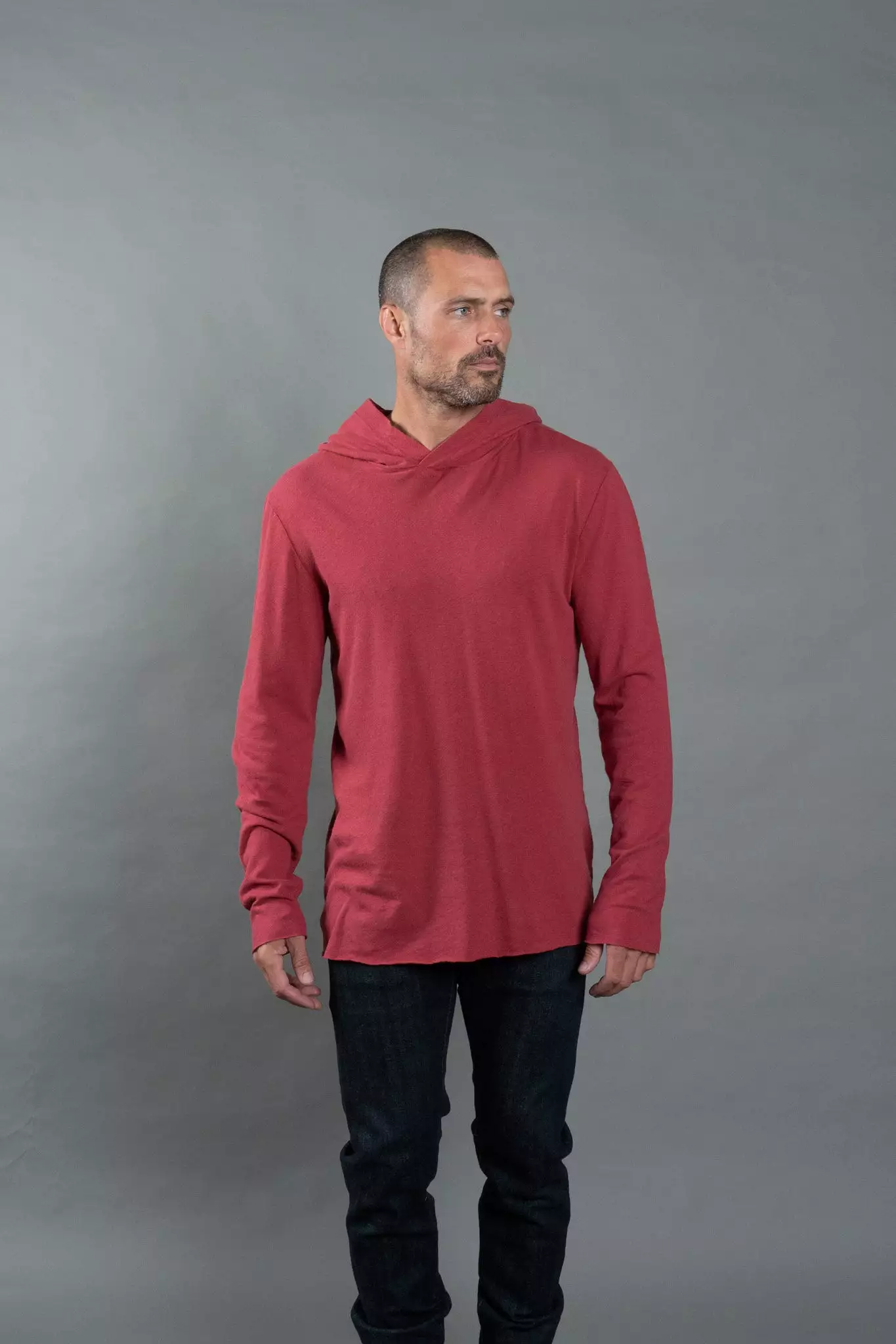 Men's Linen Blend Long Sleeve Hoodie