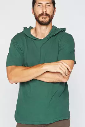 Men's Linen Blend Short Sleeve Hoodie