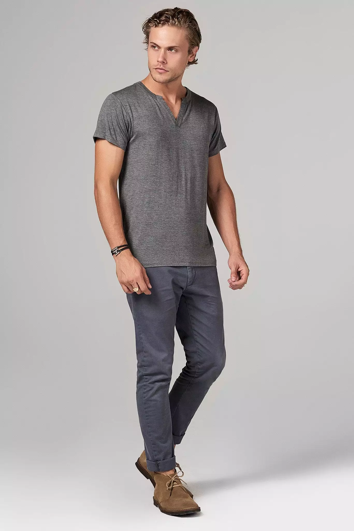 Men's Modal Cross V-Neck Tee