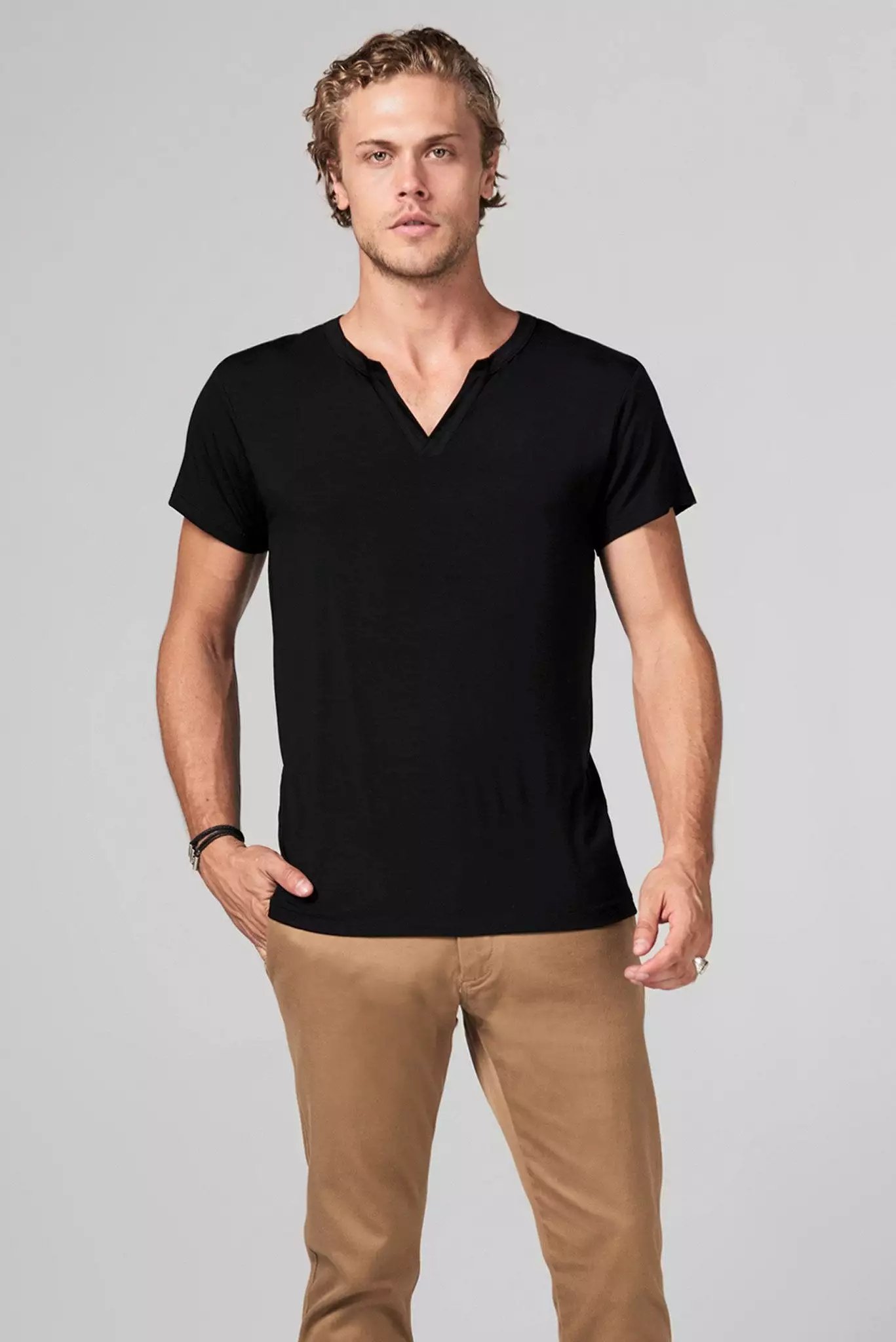 Men's Modal Cross V-Neck Tee