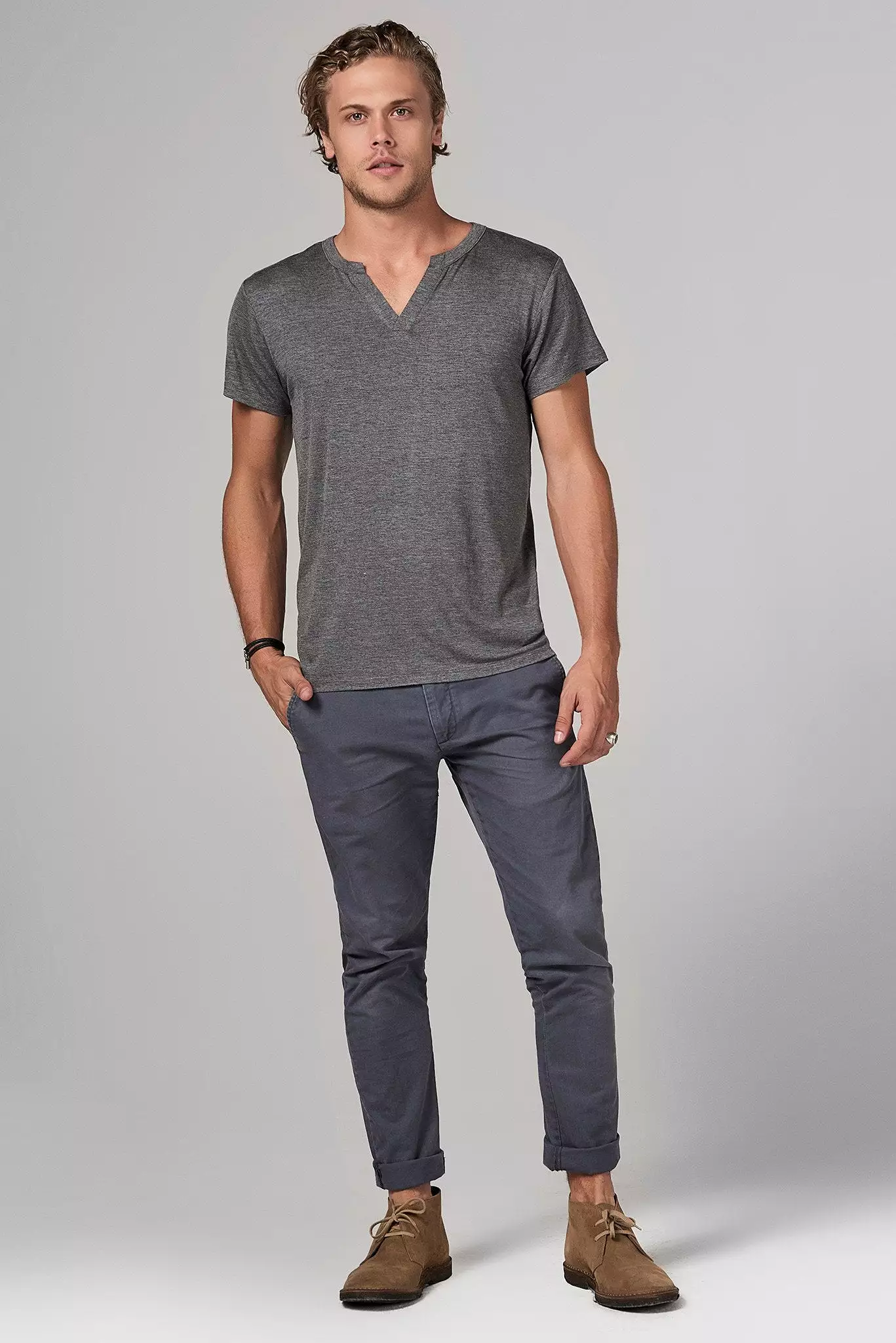 Men's Modal Cross V-Neck Tee