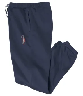 Men's Navy Brushed Fleece Joggers - Elasticated Waist