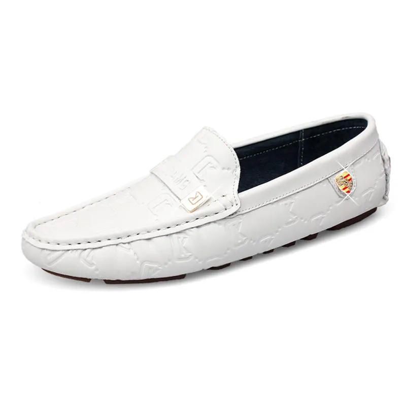 Metal Embossed Flat Loafers 