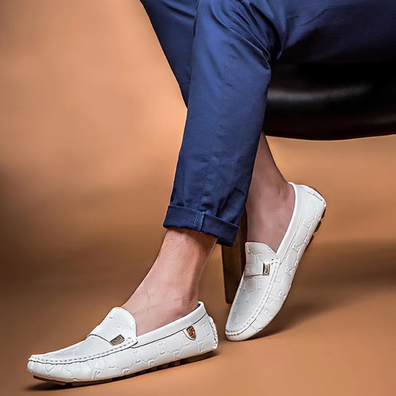 Metal Embossed Flat Loafers 