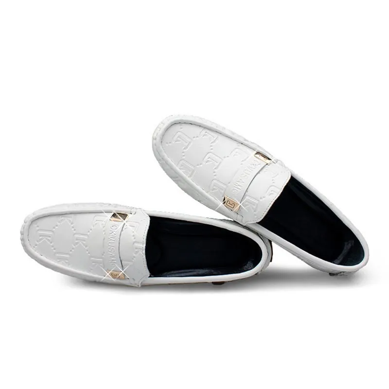 Metal Embossed Flat Loafers 