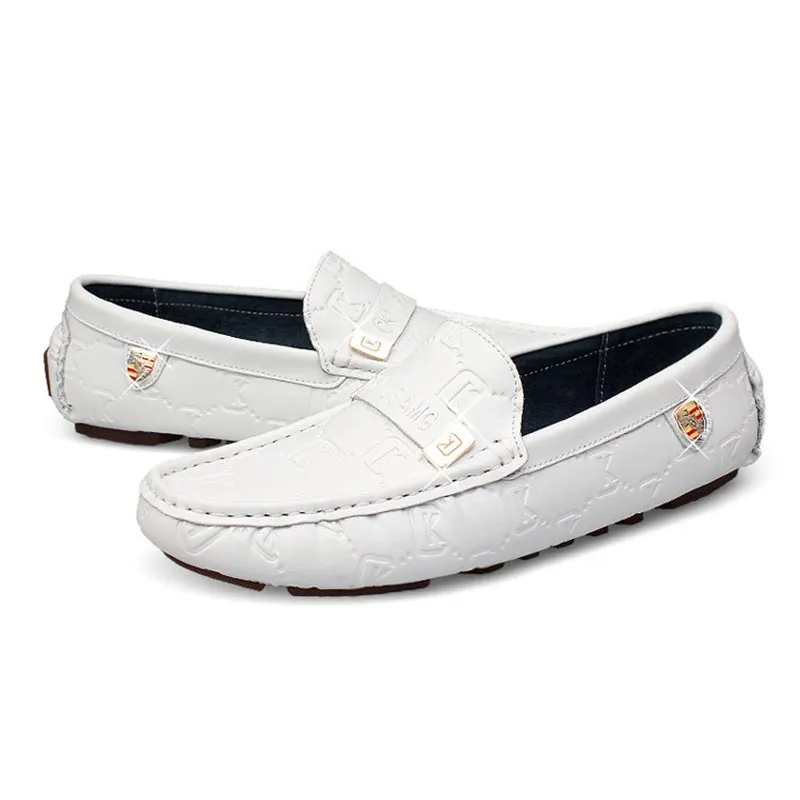 Metal Embossed Flat Loafers 