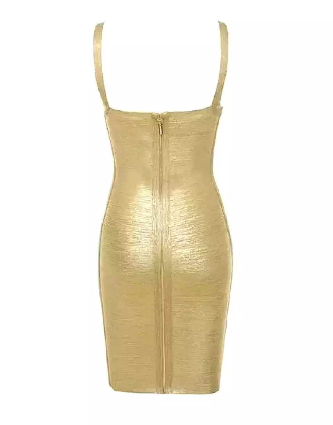 Metallic Gold Bandage Dress