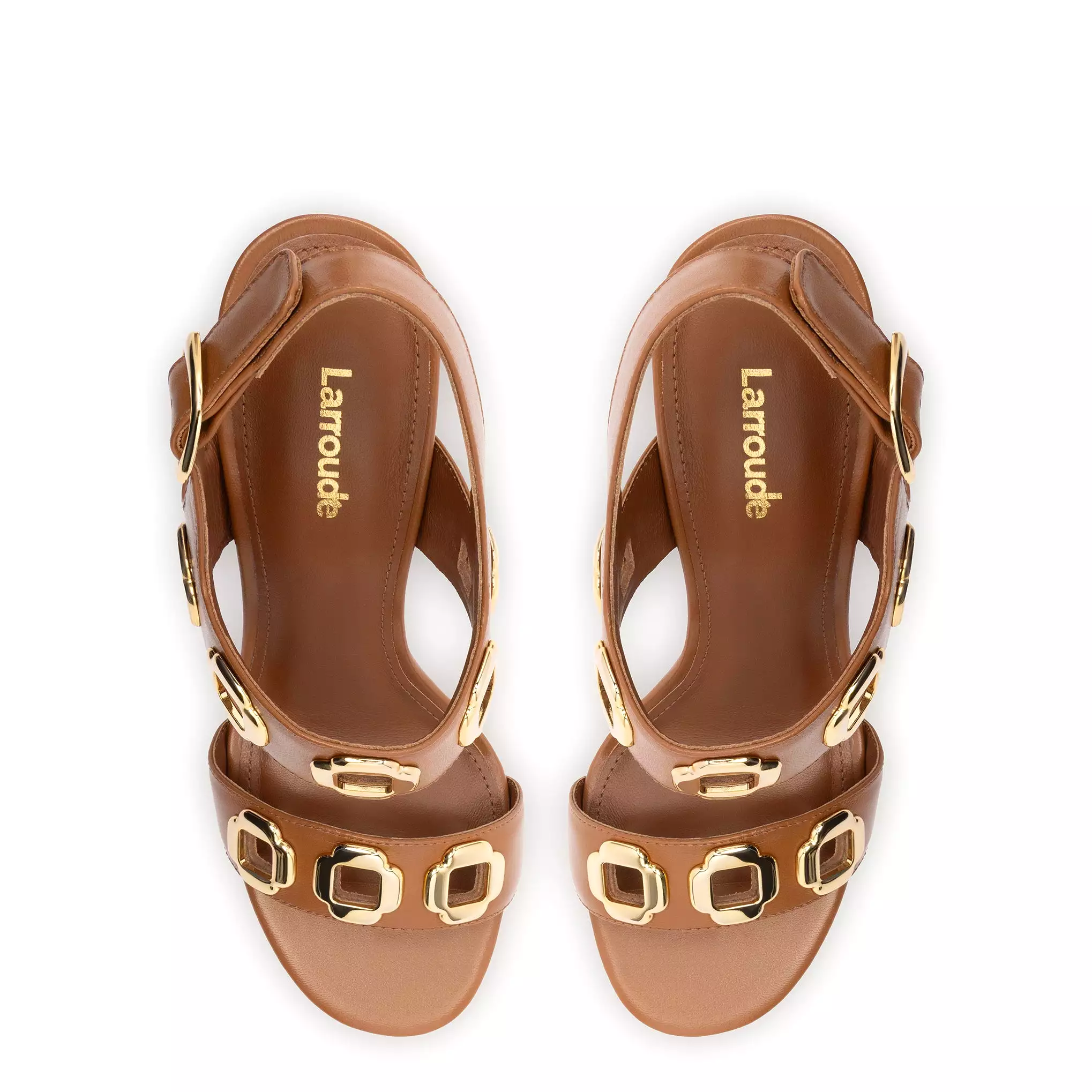 Milan Hi Sandal In Caramel Leather